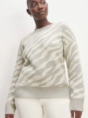 Everlane THE ALPACA TIGER JACQUARD CREWNECK